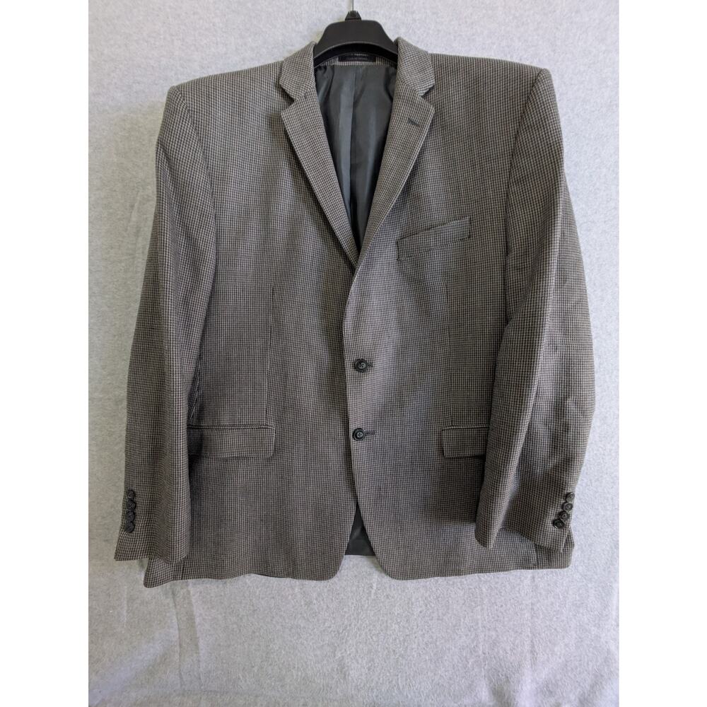 Calvin Klein Blazer Men's Medium Gray Classic 2 Button Wool Silk Sports Coat